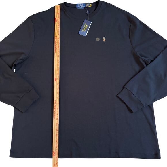 Polo Ralph Lauren Classic Fit Cotton Crewneck T-Shirt Long Sleeve EUC Black XXL - Picture 8 of 12